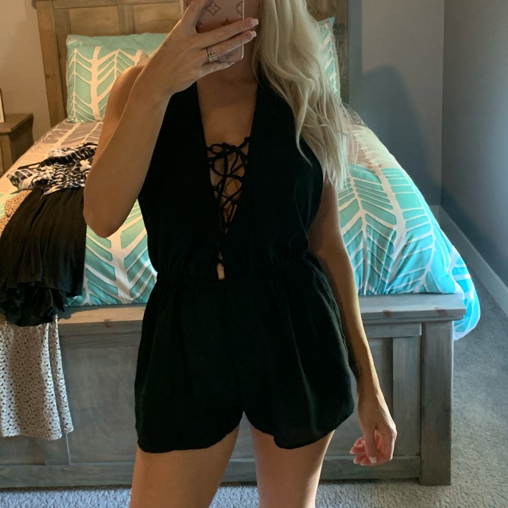 Backless romper